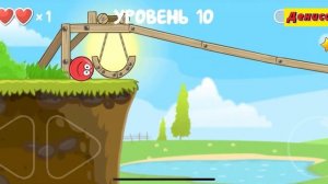Red Ball 4 - Красный шарик . Прохождение игры  1 эпизод (1-15 уровни) - Зеленые холмы