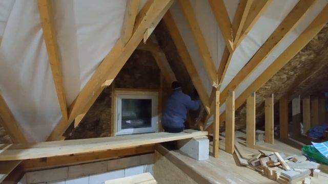 ? Утепляю второй этаж. Продолжение. Применяю минеральную вату.  Строю САМ