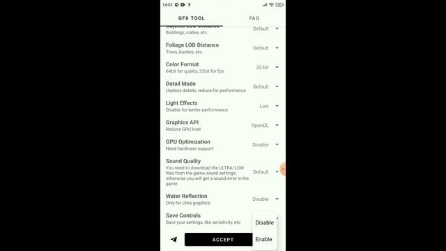 gfx tool ni ishlatish toliq PUBG MOBILE 1.9.0.