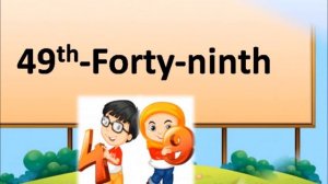 ordinal numbers 1 to 100 | Ordinal numbers with spelling | first to hundredth | 1st to 100th | Math