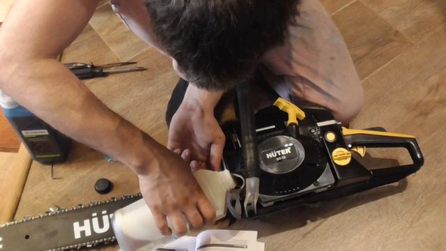 Обзор Бензопила HUTER BS-52/сборка/первый пуск, впечатление! смотреть онлайн