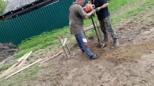 №137. Бурение мотобуром плотных супесей по технологии ТИСЭ.