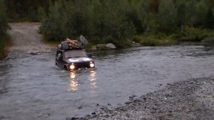 Нива, преодоление брода (река Кунийок, Хибины)