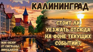 Калининград: стоит ли уезжать отсюда на фоне текущих событий? МАК-обзор от Светланы Винодавани