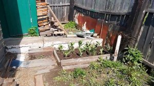 Строим веранду к бани...