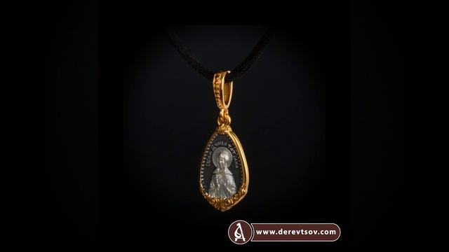 Нательная иконка серебряная - образ святой мученицы Татианы Римской и Ангела Хранителя PISP09 смотреть онлайн