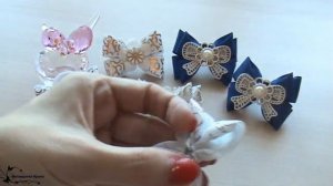 DIY Экспресс Вариант  Как сделать маленькие бантики на резинку или заколку