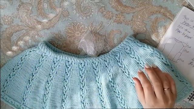 Alize BELLA//вязаный топ спицами японским узором//юбка для девочки// пушистые петли/вышивка/картины
