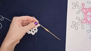 Как связать Снежинку крючком / + Блокировка снежинок