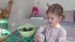 осенняя поделка в садик Ёжик из шишек и природных материалов // прогулка в лесу