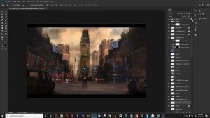 Time Square Concept Art (Photo Bashing) Process in Photoshop