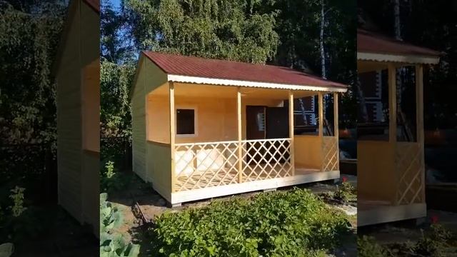 Дачный домик с террасой 5х5м компания Лесное раздолье Омск