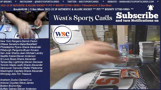 Break#4249 | 5 Box Mixer 2022-23 SP AUTHENTIC & ALLURE HOCKEY ** PYT ** BOUNTY $7700+$900+ ** смотреть онлайн