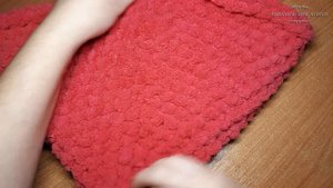 ? Сердце  из ALIZE PUFFY ? Вязание без спиц и крючка(Ализе Пуффи)