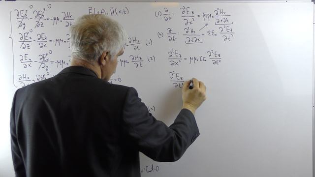 Оптика Лекция 1 часть 7 Вывод дифференциального уравнения плоской электромагнитной волны окончание смотреть онлайн