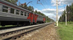 Электропоезд ЭД4М-0172 перегон Куровская - Гжель