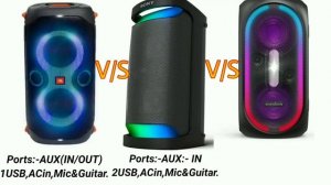 JBL Party Box 110 V/S Sony SRS XP500 V/S SoundCore RAVE | Comparison Video.??