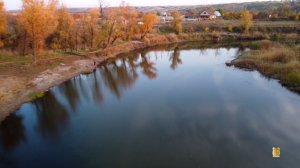 Суровикино сверху.Река Чир. Октябрь 2021 г. 4к