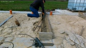 фундамент под перегородку из газоблока и лестницу