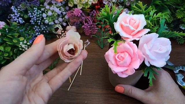 Бюджетный букет из трех мыльных роз ? Мыловарение от ТакКруто ? Как сделать букет из мыла