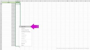 Microsoft Excel Auto Fill Columns and Rows