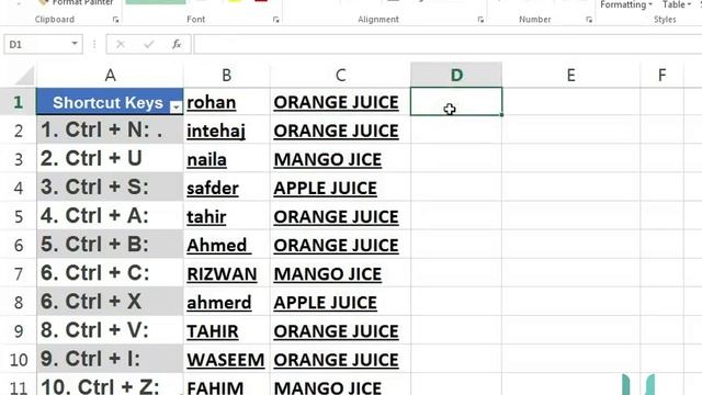 MS Excel  Basics 10 Shortcut Keys Basics
