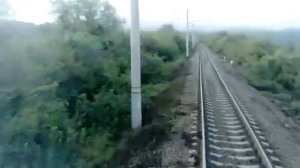 Вид из кабины машиниста электровоза ВЛ80С от 11 км до Грушевой ч 1/3