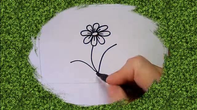 Рисунки цветов для детей: как нарисовать РОМАШКУ смотреть онлайн
