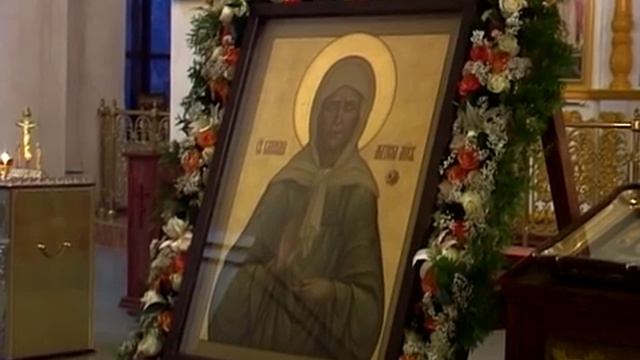 В город прибыла икона Святой Матроны Московской с частицей мощи смотреть онлайн