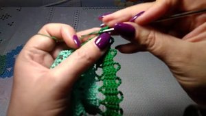 Вязание крючком для начинающих. Брюггское кружево 4