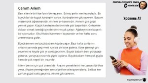 ?Турецкие тексты для начинающих - Уровень A1