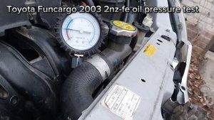 Toyota Funcargo 2nz-fe - oil pressure test - измерение давления масла
