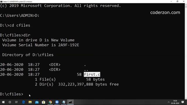 Execute C or C++ program using  Windows OS command prompt