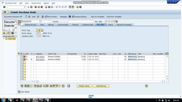TUTORIAL SAP : PURCHASE ORDER смотреть онлайн