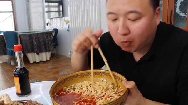 5kg steak, make spicy beef ramen, spicy and enjoyable, | Super Satisfying Mukbang
