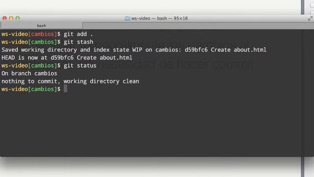 Curso Avanzado de Git y Github - 8. Stashing смотреть онлайн
