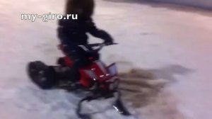 Детский электрический квадроцикл-снегоход на аккумуляторе