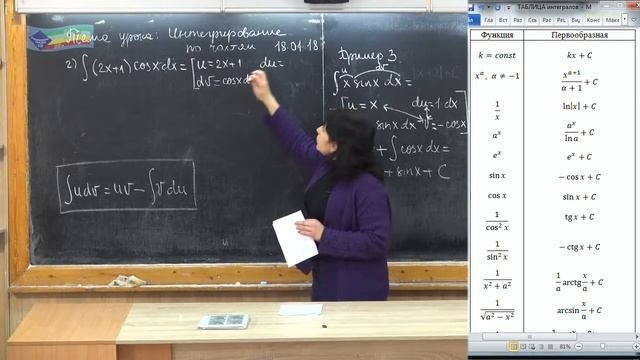Урок алгебры в 11-М классе РЛ 18.01.18 