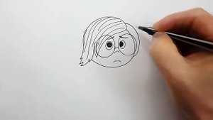 Рисуем Печаль из Головоломки поэтапно ✿ Простые рисунки для всех