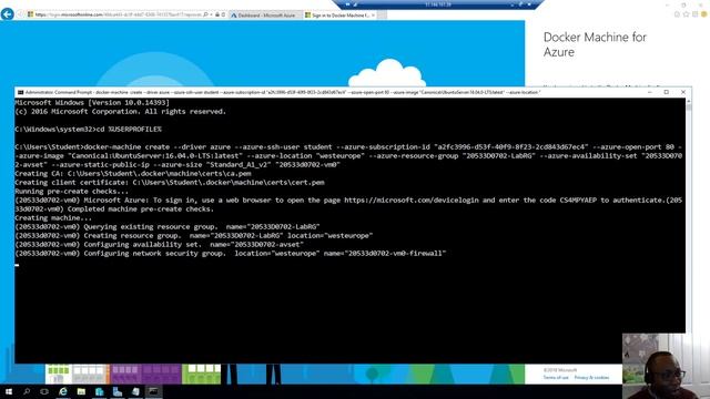 Azure Demo Series 8b - Use Docker Machine to deploy a docker host in Azure смотреть онлайн