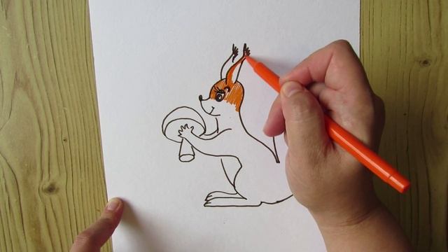 Как нарисовать белочку всего за 2 минуты смотреть онлайн