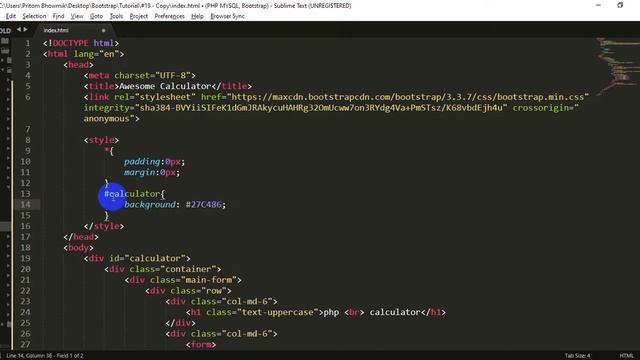 Design Calculator With Bootstrap 4