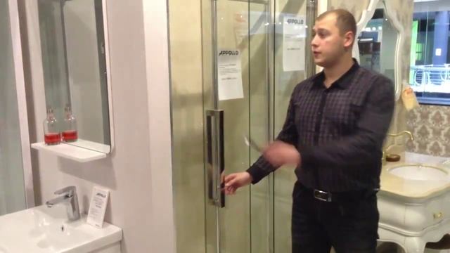 Душевая дверь из калёного стекла и нержавеющего профиля Appollo TS-6905 (www.santehimport.com) смотреть онлайн