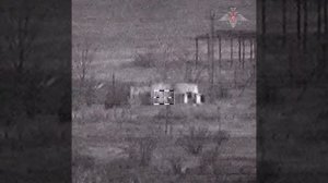 Кадры уничтожения пункта управления подразделения ВСУ экипажем вертолета Ка-52