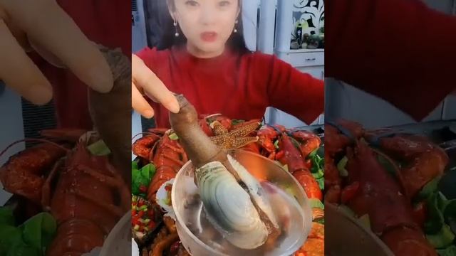 Chinese Girl Eat Geoduck Mukbang Delicious Seafood #21 | Mukbang Geoduck Eating Show
