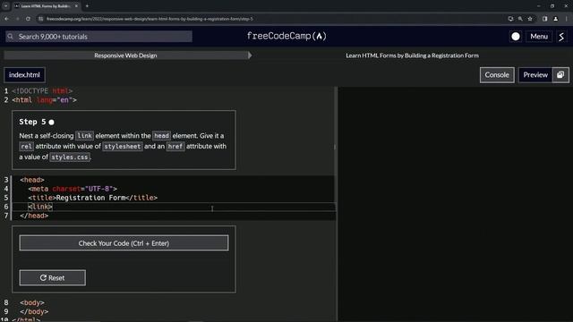Learn HTML Forms by Building a Registration Form - Step 5