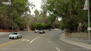 Driving on Sunset Boulevard from Pacific Palisade to Hollywood, Los Angeles, California, USA, 4K UH