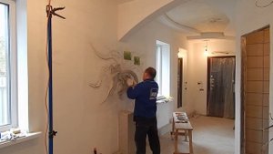 Работа над барельефом