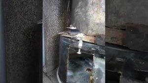 печка в баню изготовлена из баков стиральных машин