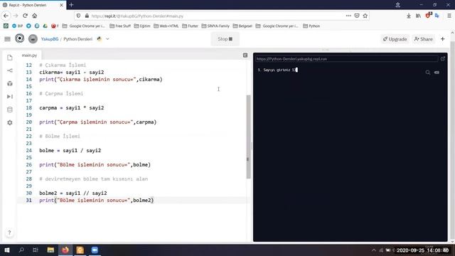 Python da Matematiksel Operatörler -Çarpma,Bölme,Mod смотреть онлайн